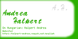 andrea halpert business card